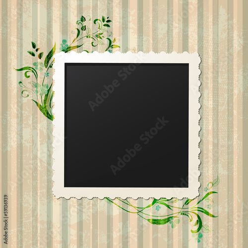 Retro vintage photo frame