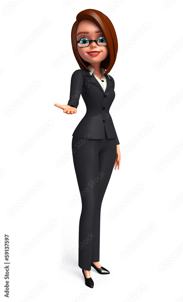 Young Business woman on a pointing Young Business woman on a pointing
