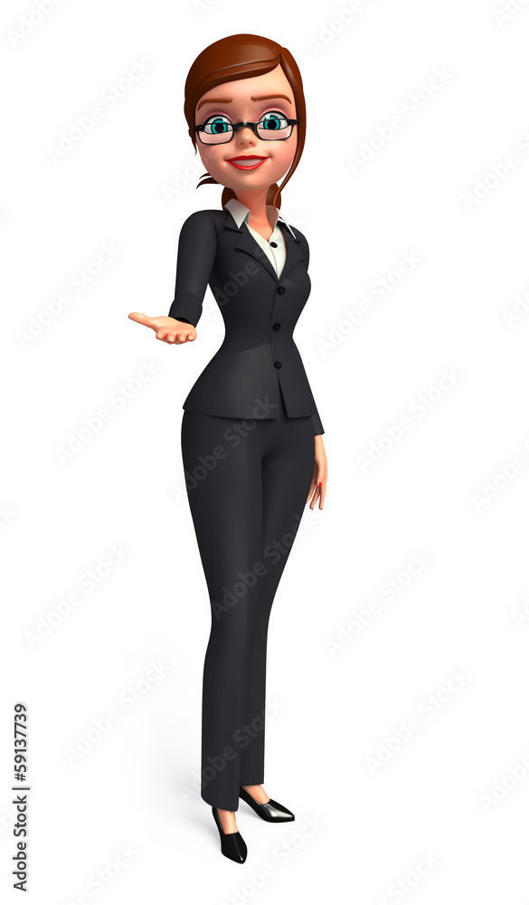 Young Business woman on a pointing Young Business woman on a pointing
