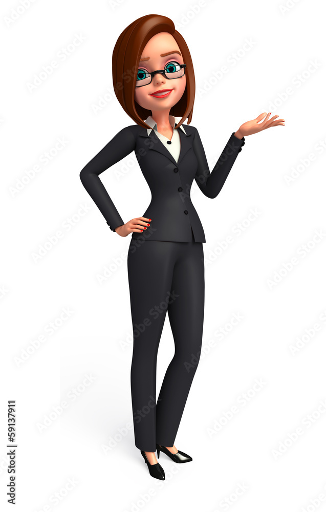 Young Business woman on a pointing Young Business woman on a pointing