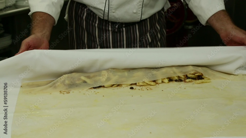 Folding Strudel Dough