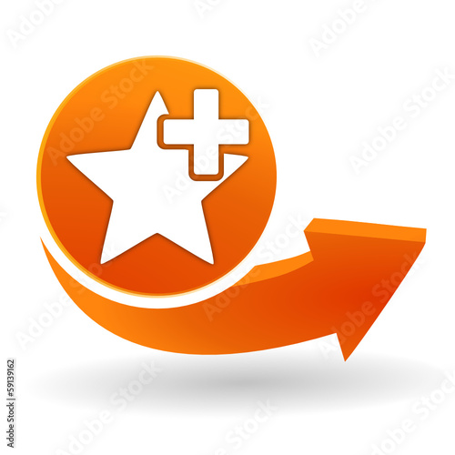 ajouter aux favoris sur bouton web orange