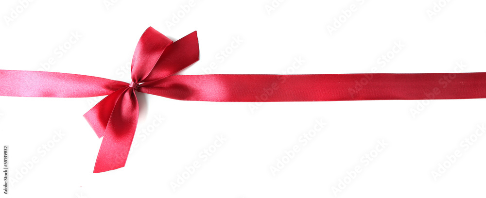 Color gift satin ribbon bow, isolated on white Color gift satin ribbon bow, isolated on white