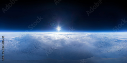Near Space photography - 20km above ground / real panorama
