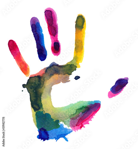 Obraz na plátně hand print