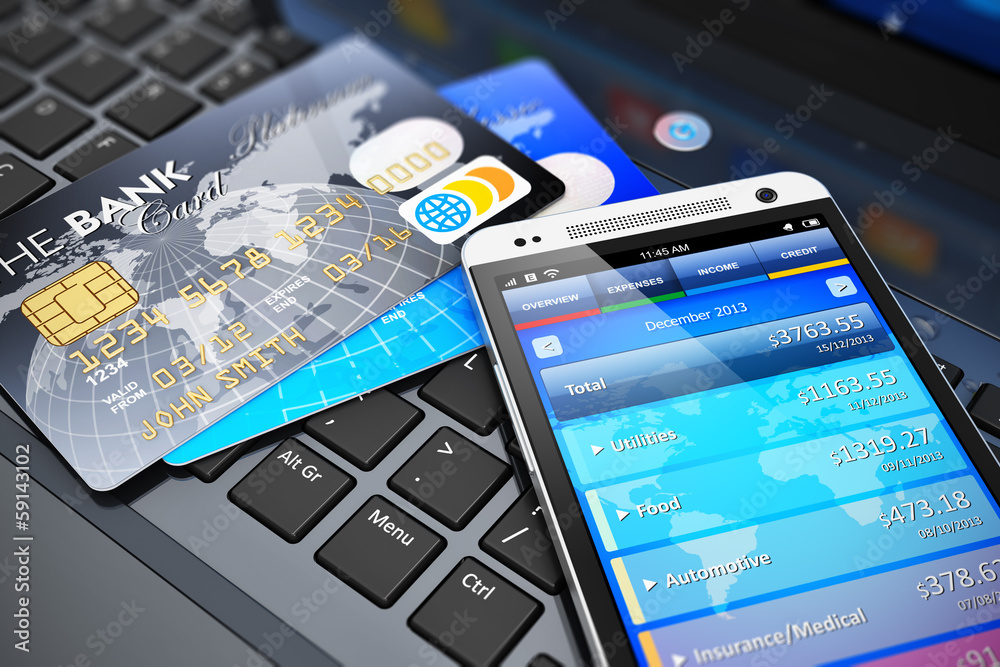 Mobile banking and finance concept Mobile banking and finance concept