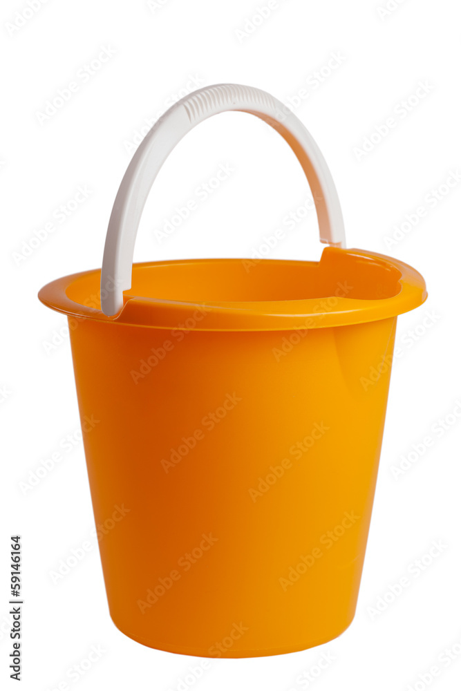 Plastic bucket. Plastic bucket.