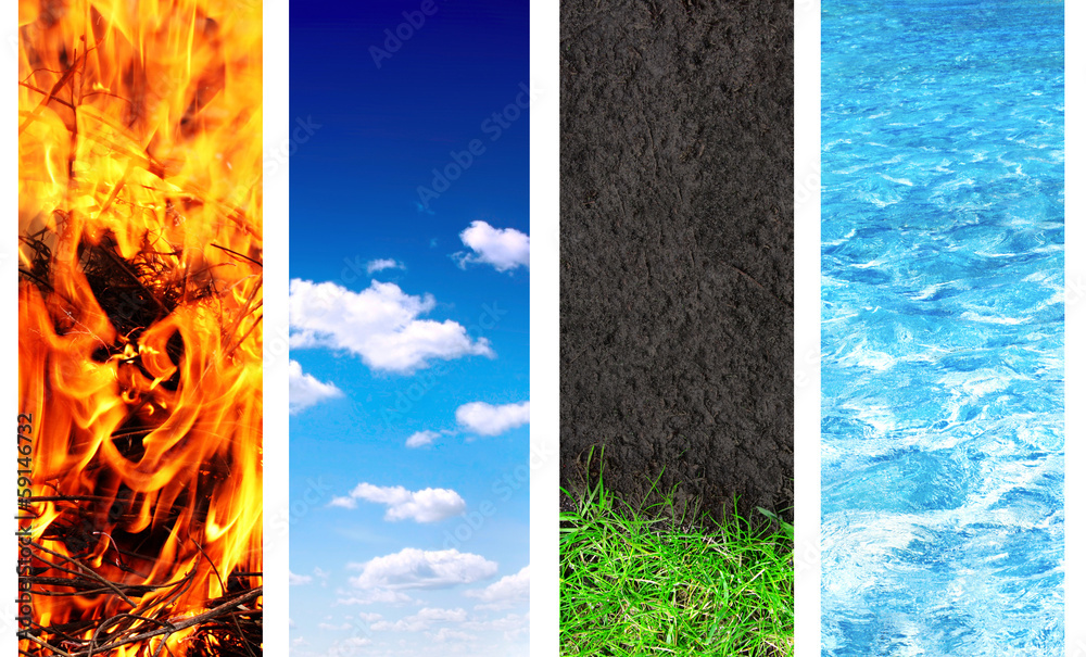 Fototapeta premium Set of banner with nature elements