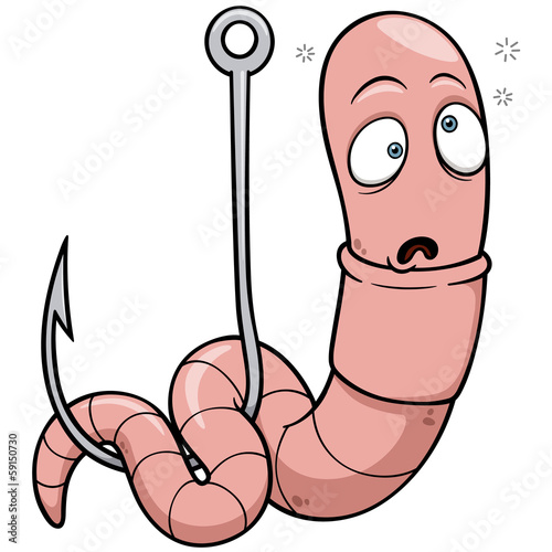 Vector illustration cartoon worm