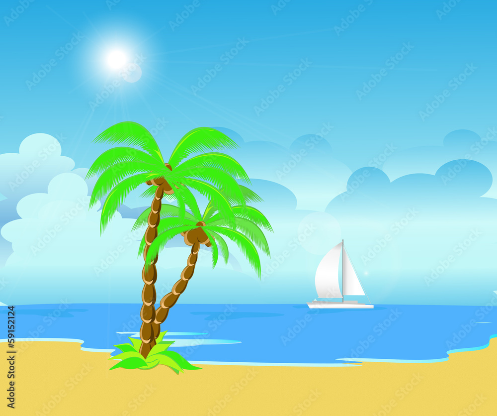 vector background of the sea