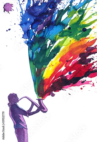 Obraz muzyka saksofonowa