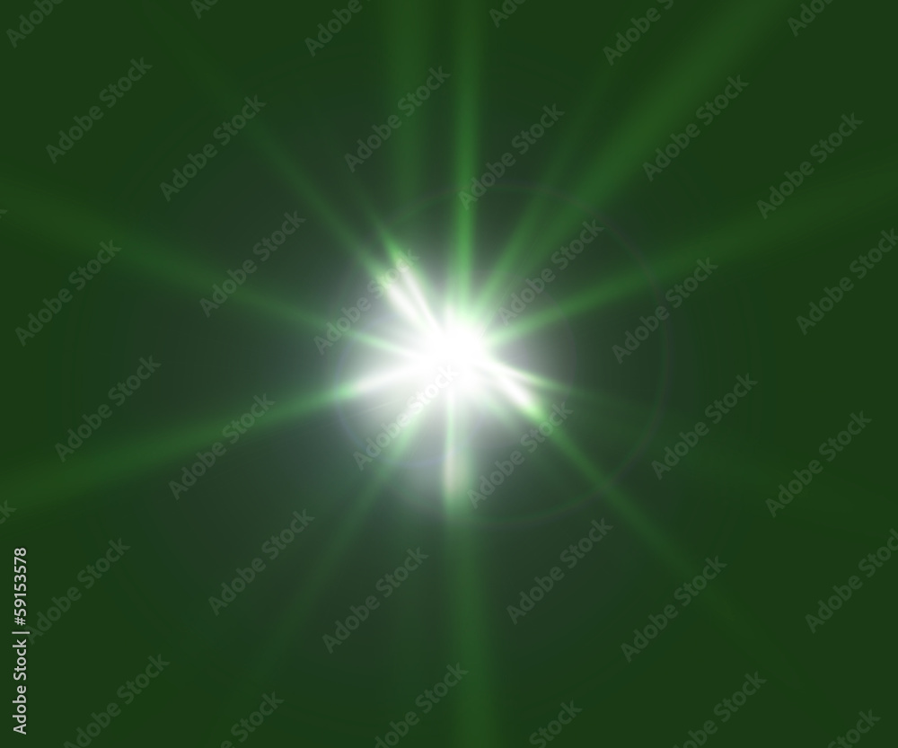 Obraz premium Green Light Flare