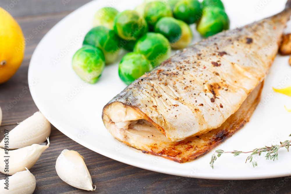 Baked mackerel Baked mackerel
