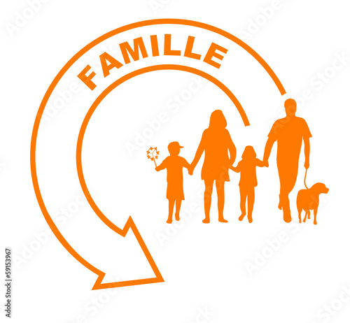 famille flèche orange