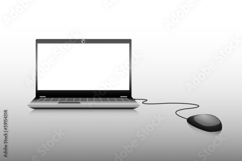 Computer laptop 3d vector