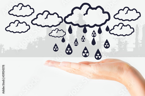 Cuadro en lienzo Acid rain concept
