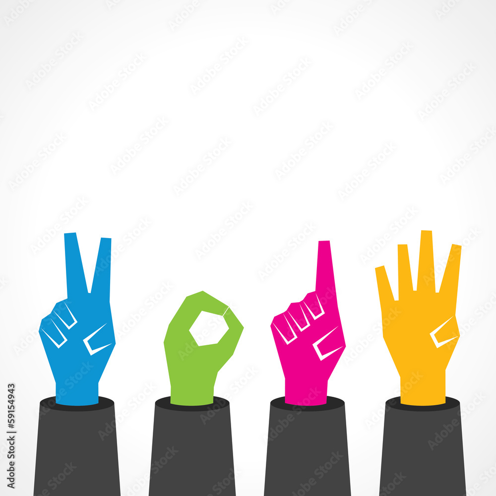 Fototapeta premium Creative new year,2014 concept with finger stock vector