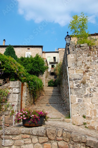 Old medieval village in Ardeche Department of France