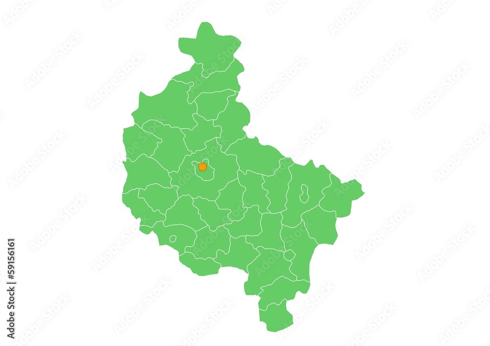 Fototapeta premium Administracyjna mapa województwa 