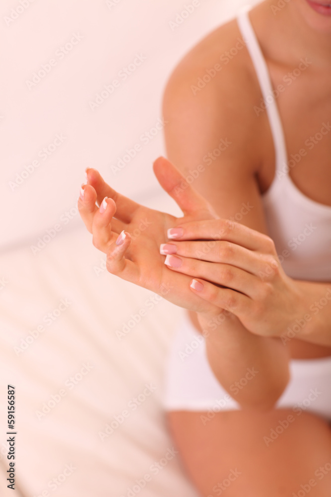 Beautiful female hands - Body care Beautiful female hands - Body care