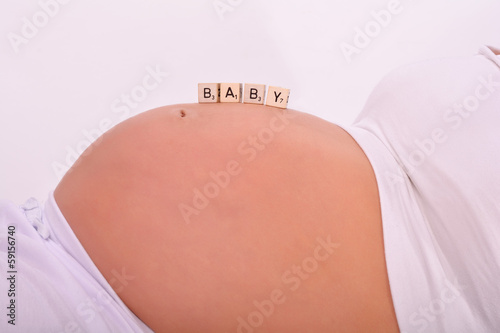 Pregnant Woman Baby letter