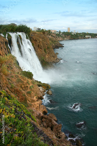 The waterfall of Duden river in Antalya, Turkey