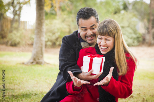 Mixed Race Couple Sharing C...