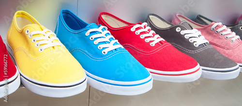 colorful sport shoes