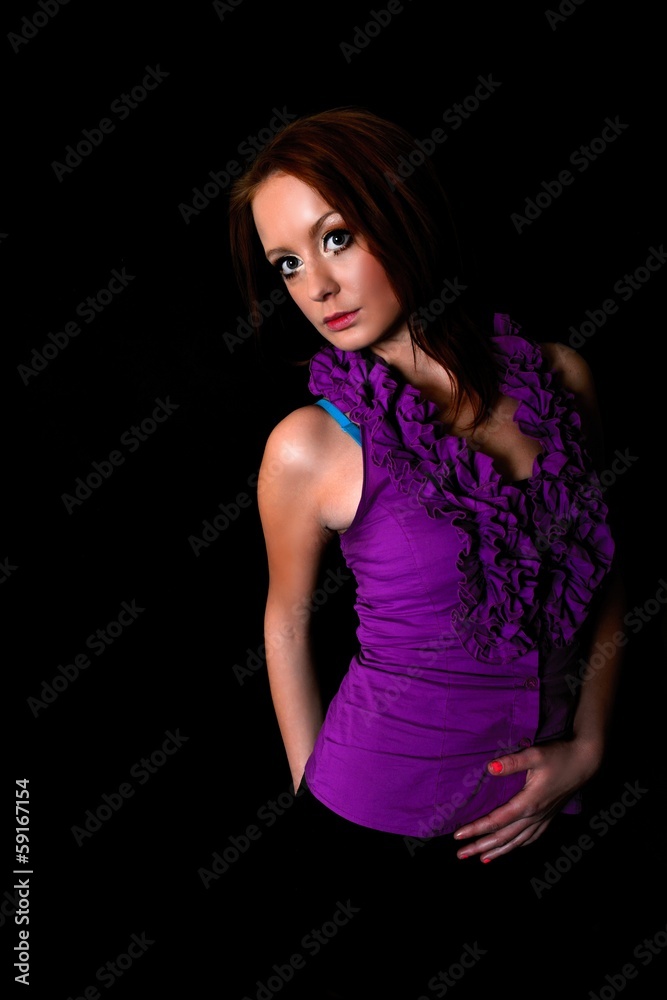 beautiful and sexy brunette girl on dark background beautiful and sexy brunette girl on dark background