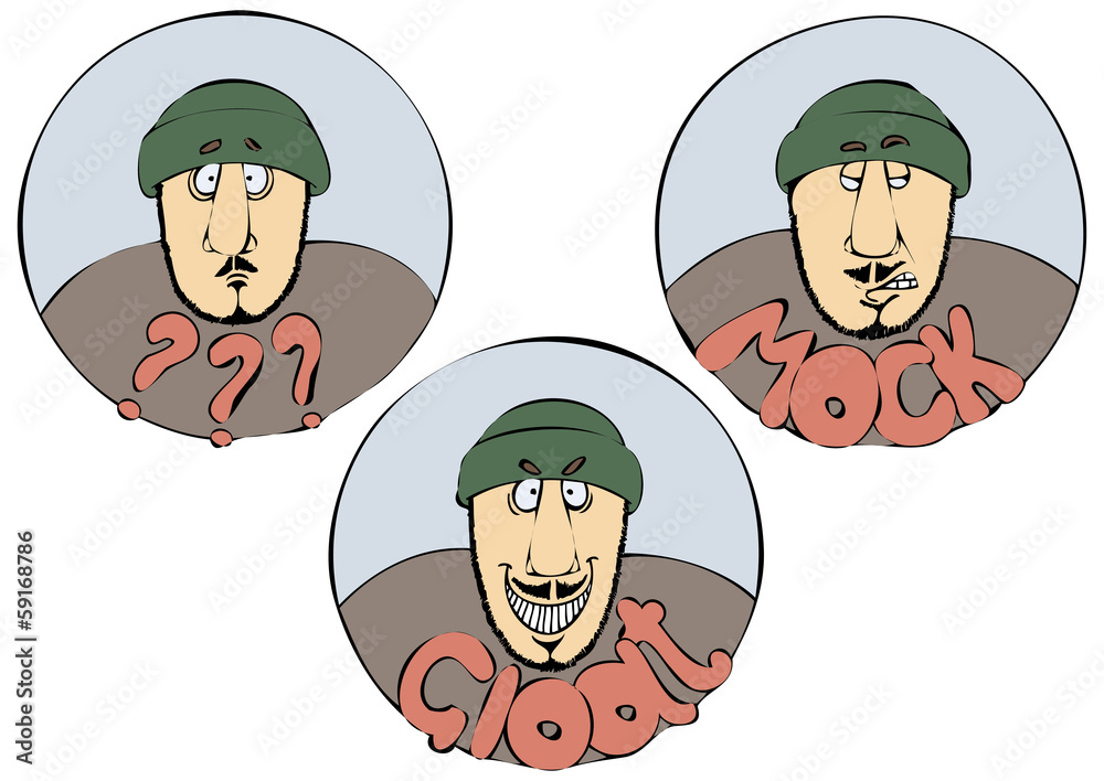 illustration of negative human emotions illustration of negative human emotions
