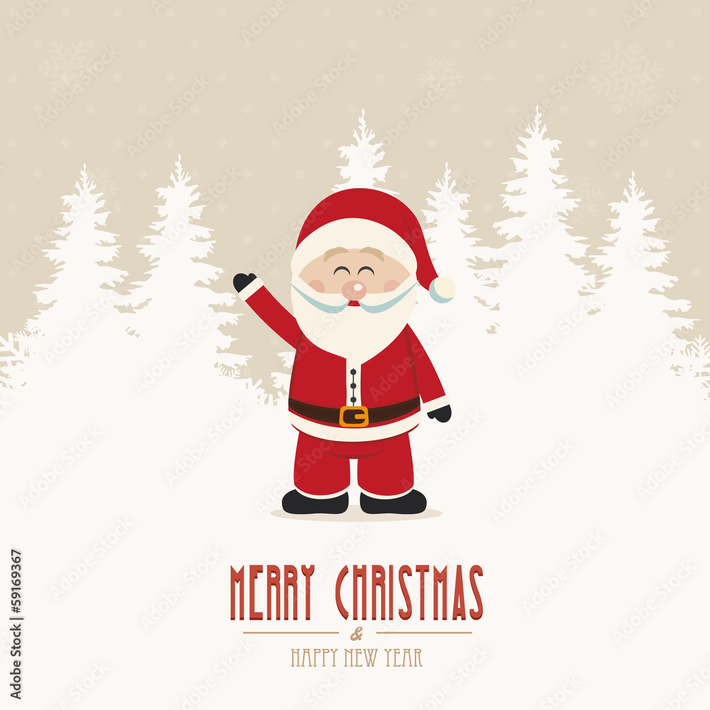 santa wave snow winter background santa wave snow winter background