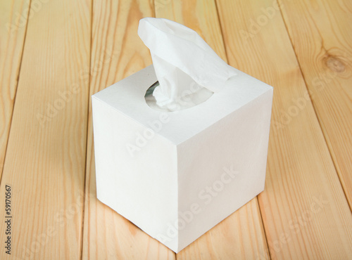 White box with napkins
