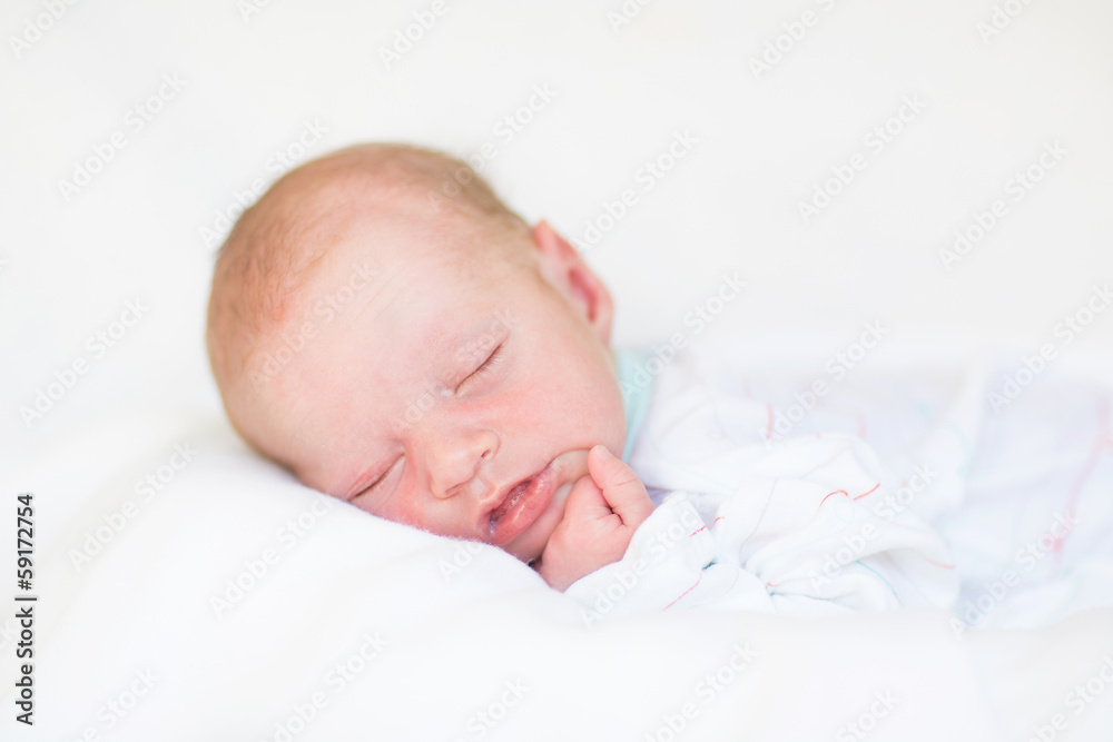 Portrait of a cute newborn sleeping baby Portrait of a cute newborn sleeping baby