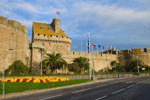 city walls of St. Malo, France