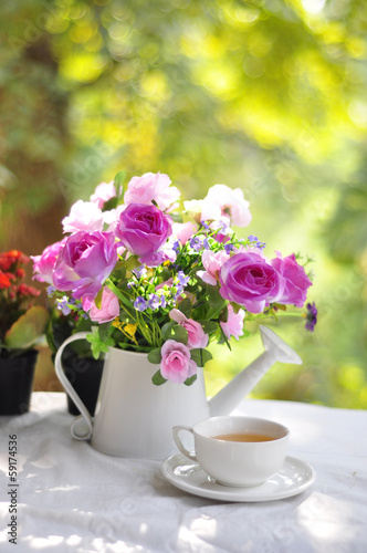 tea and flower