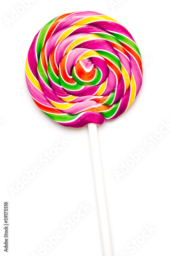 Wallpaper Mural Sweet Vibrant Lollipop For Children On White Background Torontodigital.ca