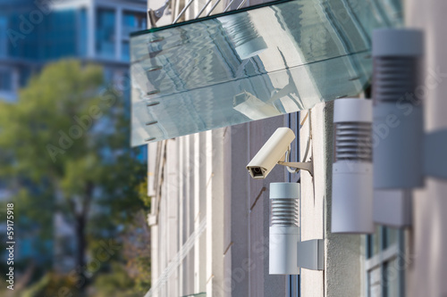 CCTV camera on the front of the house