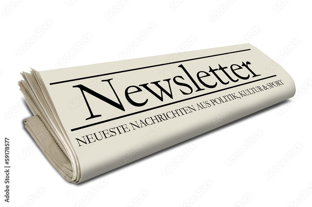 Zeitungsrolle mit Newsletter Zeitungsrolle mit Newsletter