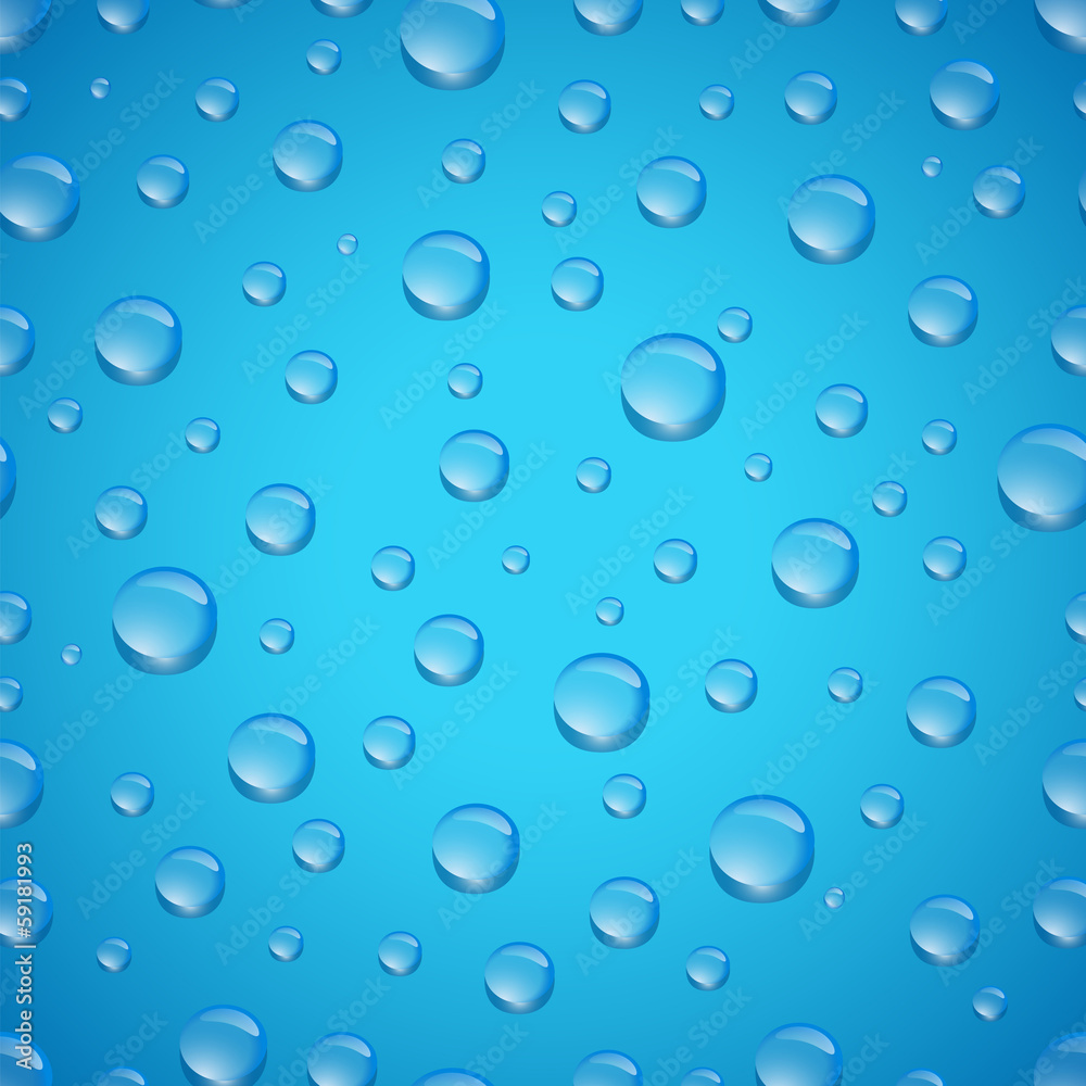 Water drops seamless pattern