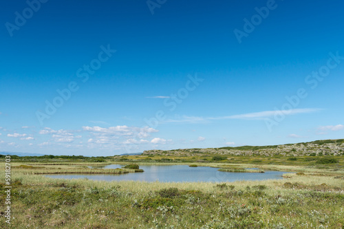 Lake in the fell  Varanger Peninsula  Norway