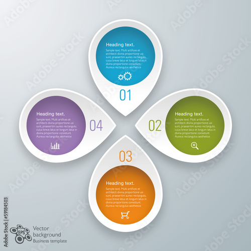 Infographics Vector Background 4-Step Process photo
