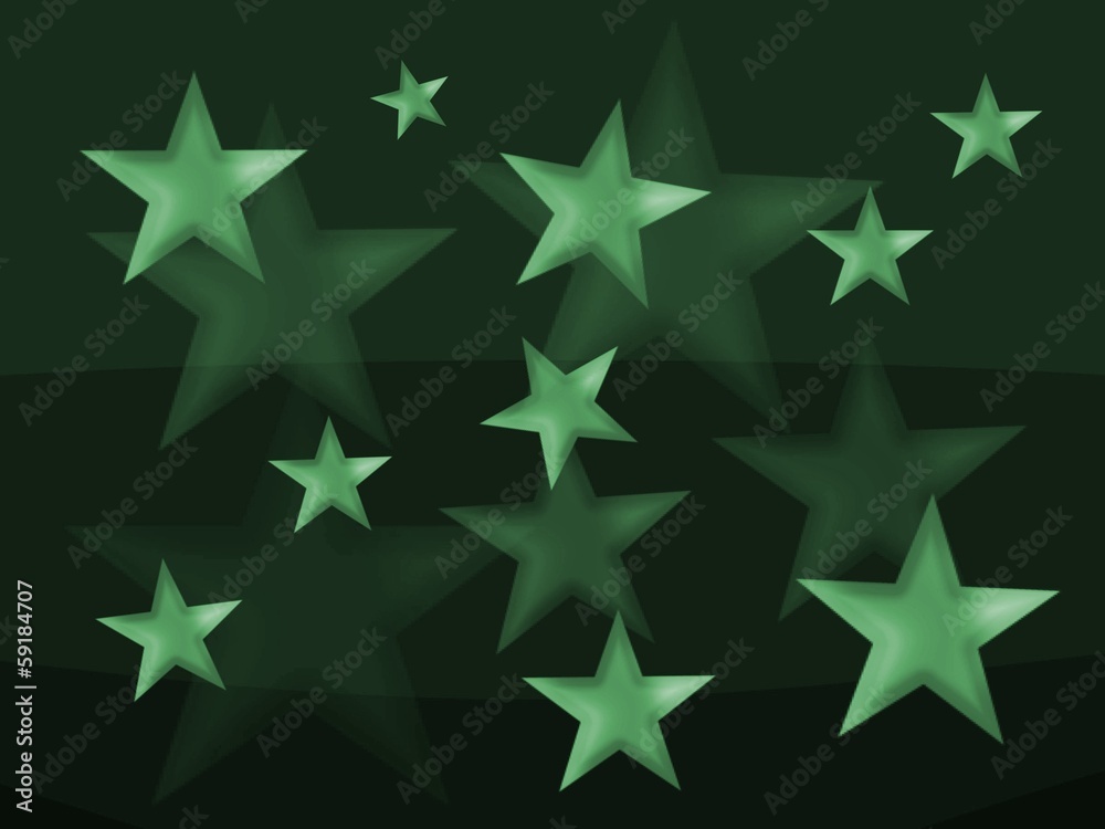 Decorative background with a blur stars in a green colors. Decorative background with a blur stars in a green colors.