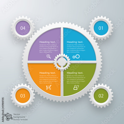 Infographics Vector Background 4-Step Process