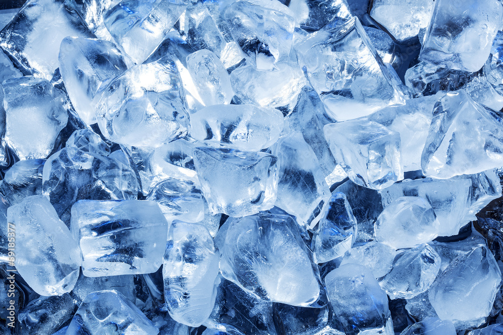 Photo of natural ice cubes.