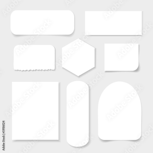 set of white sheets of paper