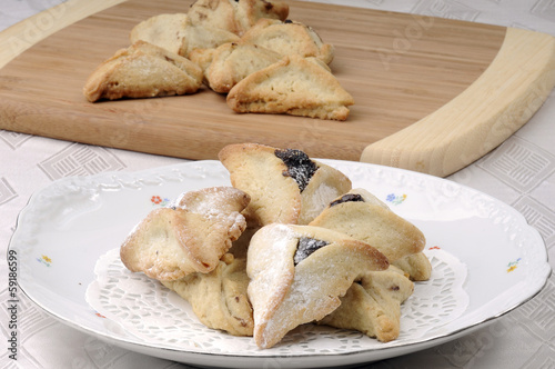 Hamantaschen cookies for Jewish festival of Purim