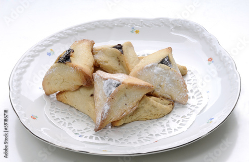 Hamantaschen cookies for Jewish festival of Purim