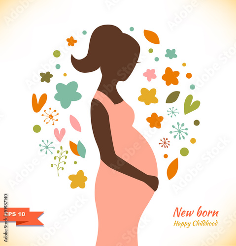 African Isolated pregnant woman