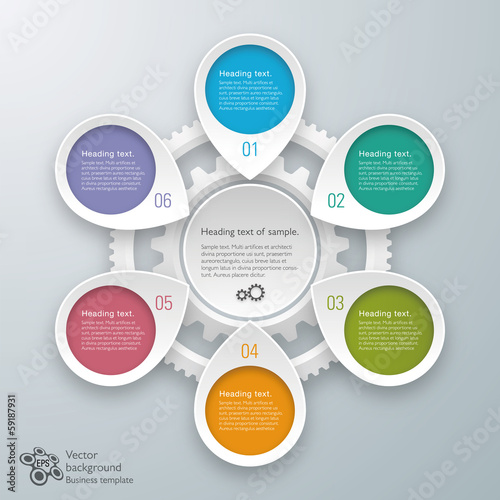 Infographics Vector Background 6-Step Process