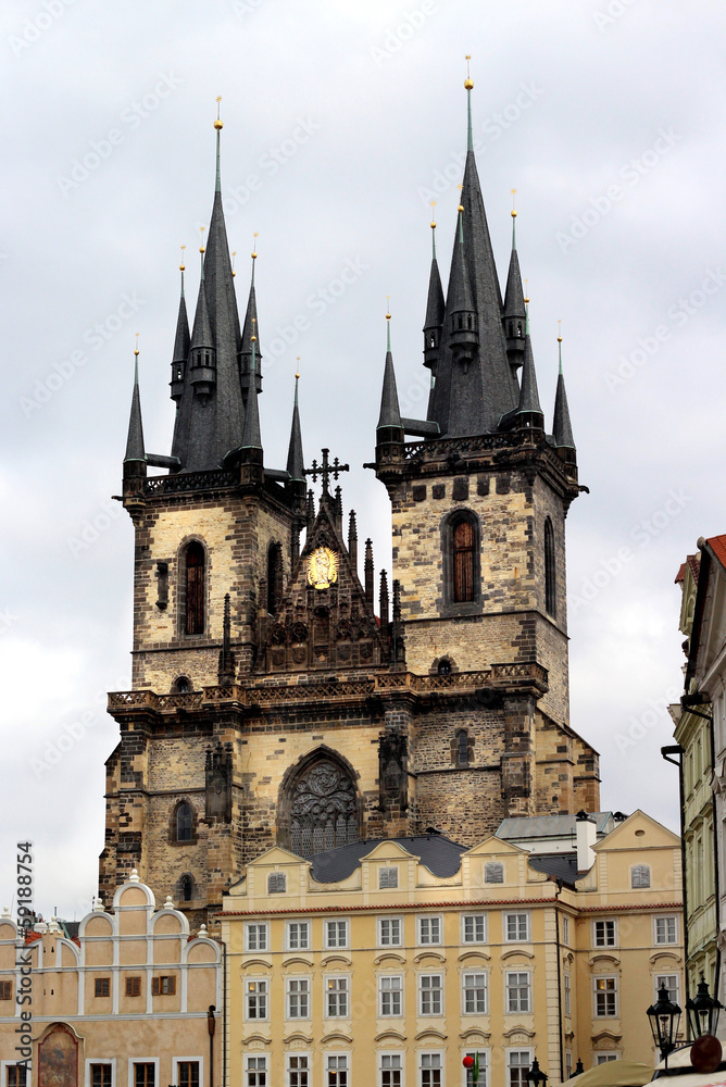 Tyn church in Prague, Czech republic